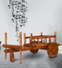 Bullock Cart Serving Cart in Natural Teak Finish