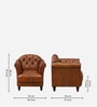 Bunbury Leather 1 Seater Sofa In Antique Tan Colour Bunbury Leather 1 Seater Sofa In Antique Tan Colour