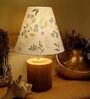 Bunch Multicolor Cotton Shade Table Lamp with Wood Base