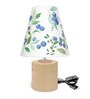 Bunch Multicolor Cotton Shade Table Lamp with Wood Base