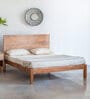 Bunka Solid Wood Queen Size Bed in Natural Finish
