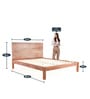 Bunka Solid Wood Queen Size Bed in Natural Finish