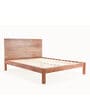 Bunka Solid Wood Queen Size Bed in Natural Finish
