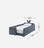 Bunny Boucle Kids Toddler Bed In Blue Colour