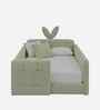 Bunny Boucle Kids Toddler Bed In Green Colour