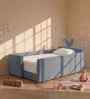 Bunny Boucle Kids Twin Bed In Blue Colour