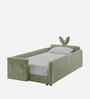 Bunny Boucle Kids Twin Bed In Green Colour