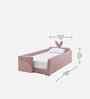 Bunny Boucle Kids Twin Bed In Pink Colour