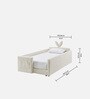 Bunny Kids Toddler Bed In Beige Colour