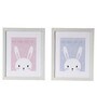 Bunny Multicolour Canvas Set Of 1 Wall Art