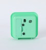 Bunsen White & Green Plastic Square Shaped Table Alarm Clock