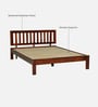 Buren Sheesham Wood King Size Bed In Honey Oak  Finish