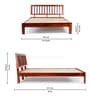 Buren Sheesham Wood King Size Bed In Honey Oak  Finish