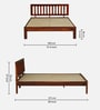 Buren Sheesham Wood King Size Bed In Honey Oak  Finish