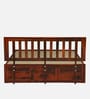 Buren Sheesham Wood King Size Bed In Honey Oak  Finish With Box Storage