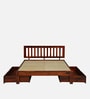 Buren Sheesham Wood King Size Bed In Honey Oak  Finish With Drawer Storage