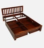 Buren Sheesham Wood King Size Bed In Honey Oak  Finish With Drawer Storage