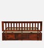 Buren Sheesham Wood King Size Bed In Honey Oak Finish With Hydraulic Storage