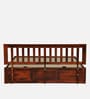 Buren Sheesham Wood King Size Bed In Honey Oak Finish With Hydraulic Storage