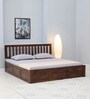 Buren Sheesham Wood King Size Bed In Provincial Teak Finish With Box Storage