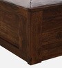 Buren Sheesham Wood King Size Bed In Provincial Teak Finish With Box Storage