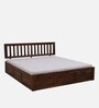 Buren Sheesham Wood King Size Bed In Provincial Teak Finish With Box Storage