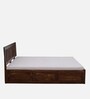 Buren Sheesham Wood King Size Bed In Provincial Teak Finish With Box Storage