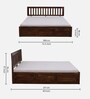 Buren Sheesham Wood King Size Bed In Provincial Teak Finish With Box Storage