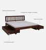 Buren Sheesham Wood King Size Bed In Provincial Teak Finish With Drawer Storage