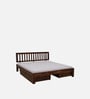 Buren Sheesham Wood King Size Bed In Provincial Teak Finish With Drawer Storage