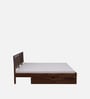 Buren Sheesham Wood King Size Bed In Provincial Teak Finish With Drawer Storage