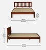 Buren Sheesham Wood Queen Size Bed In Honey Oak  Finish