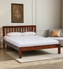 Buren Sheesham Wood Queen Size Bed In Honey Oak  Finish