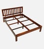 Buren Sheesham Wood Queen Size Bed In Honey Oak  Finish