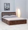 Buren Sheesham Wood Queen Size Bed In Provincial Teak Finish With Box Storage