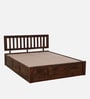 Buren Sheesham Wood Queen Size Bed In Provincial Teak Finish With Box Storage