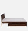 Buren Sheesham Wood Queen Size Bed In Provincial Teak Finish With Drawer Storage