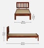 Buren Sheesham Wood Single Bed In Honey Oak  Finish