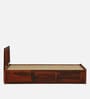 Buren Sheesham Wood Single Bed In Honey Oak  Finish With Box Storage