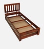 Buren Sheesham Wood Single Bed In Honey Oak  Finish With Trundle