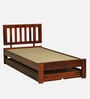 Buren Sheesham Wood Single Bed In Honey Oak  Finish With Trundle