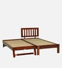 Buren Sheesham Wood Single Bed In Honey Oak  Finish With Trundle