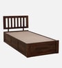 Buren Sheesham Wood Single Bed In Provincial Teak Finish With Box Storage