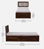 Buren Sheesham Wood Single Bed In Provincial Teak Finish With Box Storage