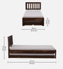 Buren Sheesham Wood Single Bed In Provincial Teak Finish With Trundle