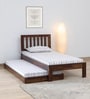 Buren Sheesham Wood Single Bed In Provincial Teak Finish With Trundle