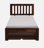 Buren Sheesham Wood Single Bed In Provincial Teak Finish With Trundle