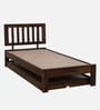 Buren Sheesham Wood Single Bed In Provincial Teak Finish With Trundle