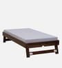 Buren Sheesham Wood Single Bed In Provincial Teak Finish With Trundle