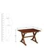Burgdorf Six Seater Picnic Table Set in Provincial Teak Finish on Rent